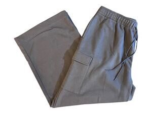 Melrose And Market Grey Cargo Wide Leg Lounge Pants Size Medium